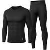 BENNIES Intimo Termico Uomo Tuta Termica Completo Set Pantaloni Termici Tuta Sci Abbigliamento Invernale per Sci Palestra Ciclismo Calcio Corsa Running XL