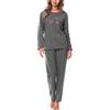 Merry Style Pigiama Manica Lunga Donna 91LW1 (Melange Scuro (Manica Lunga), S)