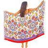 Mandala Life ART Pareo Da Spiaggia Donna Nappa Telo Sarong Xxl Bohemian Copricostume Donna Mare Curvy Sexy Bikibi Cover Up 2024 Decorazione Murale Arazzo Da Parete 180X120 Cm Fatto In India