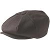 Peaky Blinders, Berretto piatto a 8 spicchi in stile "Newsboy", in tweed di lana Marrone L
