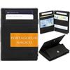GARZINI Portafoglio Magico - in vera pelle, sottile e minimalista Magic Wallet da uomo con sistema di blocco RFID e portamonete