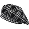 ZLYC Donna Inverno Cashmere Basco Scozzese Stile Francese Berretto Doppio Strato