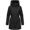 Navahoo Cappotto invernale da donna caldo parka con patta di copertura magnetica e cappuccio regolabile Principessa invernale 14 S-3XL, Nero , S