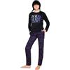 Wednesday Pigiama Bambina - Pigiama Ragazza Lungo a Maniche Lunghe in Cotone 7-16 Anni - Pigiama Invernale mercoledì Addams (Nero/Mano, 15-16 Anni)