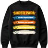 fashwork Felpa papà Personalizzata con Nome SuperPapà - Felpa Divertente Tecnico, Autista, Eroe, Idea Regalo Festa del papà, Girocollo Uomo 100% Cotone