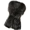 RENYIN KaloryWee Gilet Corto da Donna in Finta Pelliccia - Giacca Invernale Senza Maniche con Soffice Pelliccia Sintetica Collare, Bodywarmer in Pelle, Nero, L
