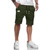LIUPMWE Pantaloncini Uomo Estivi Casual Pantaloni Corti Uomo Cotone Sportivi con Tasche S-XXL,Verde-03,L