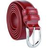 Laura Biagiotti Biagiotti Cintura Donna Sottile in Vera Pelle, Accorciabile con Scatola (Rosso 3 cm, S (105 cm))