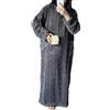 YoiTs Abito da Notte in Velluto Corallo Invernale, Camicia da Notte, Abito da Pigiama in Flanella da Donna Extra Lungo, Pigiama in Pile da Donna (Grey,XL)