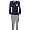 de fonseca Pigiama Uomo in Caldo Cotone, Art. FR239 Blu XXL