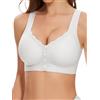 HBselect Reggiseno Senza Ferretto Chiusura Anteriore V Collo Bra di Donna | Bralette Seamless Donna Comodo Copertura Completa Reggiseni Jelly con Ondulato Invisibile Coppa Intera Bralette