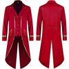 JokeLomple Steampunk Giacca Uomo - Vestiti Gotici Uomo Dark Stile Vintage Taglie Forti Lunghezza Media Cappotto Vintage Eleganti per Carnevale, Cosplay, Costume