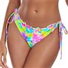 RELLECIGA Costume da Donna Slip Bikini con Laccetti Taglio Brasiliano con Volant Bottom Elegante Ruffle Daisy M
