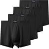 LAIJIANG Confezione di 4 Boxer Uomo in Cotone, Intimo Boxer Traspiranti E Freschi, vestibilità Comoda E Elasticità. (Color : Black, Size : (8X-L))