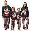 DDKJ Pigiama Natale Famiglia Set, Pigiami Natalizi per Tutta la Famiglia, Pigiama Natalizio Coordinati Manica Lungo, 2 Pezzi Pigiami di Natale lui e lei per Coppia Donna Uomo Bambino Bambina Mamma Papà