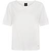 Geox W T-Shirt Jersey R, Bianco Brillante, S Donna