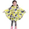 Gaga city Pioggia Impermeabile Poncho Antipioggia Bambino Impermeabile Bambina Mantella Pioggia Bimbo con Cappuccio Traspirante Leggero con Sacca Nuvole giallo/3-5 anni
