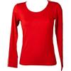 RAGNO Maglietta t-Shirt Girocollo Donna Manica Lunga Calda Viscosa Articolo 076629, 170K Rosso, 5-Quinta (EU L - F 4 - USA M - GB 36)