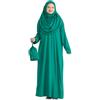 Prien Abito Musulmano da Donna con Hijab, Abaya, Set di Vestito per Preghiera Istantanea, Abbigliamento Islamico, Caftano Dubai Jilbab Burqa
