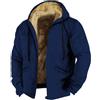 Generico Giacca Invernale Uomo Bomber Calda Taglia Forte Giubbotto Militare Offerta con Cappuccio con Cerniera Pile Imbottita Elegante Giacca Morbido Leggero Quotidiano