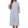 Generisch - Camicia da notte in pile da donna, lunga, in flanella, termica, pigiama in pile, accappatoio soffice e spesso con cerniera e tasche, termico, per l'inverno, camicia da notte in pizzo