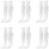 BESTCALZE 6 Paia calze calzini donna cotone elasticizzato per tutte le stagioni estate e inverno taglia unica dal 35 al 41 taglio vivo senza elastico nel polsino mod. Laser Bianco 35-41