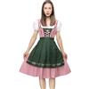 Generico Costume Bavarese per Feste di Carnevale Abito Tradizionale Dirndl per Oktoberfest Birra Festival Costume da Ragazza della Birra Dell'Oktoberfest Vestito Tirolese Carnevale (A01C-A, S)