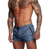 EDOTON Pantaloncini Sportivi, Uomo Slip da Bagno per Surf Hotspring sulla Spiaggia (EU S, A - Blu Grigio)