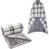 SIVENKE Poncho da Donna Indossabile Mantello Caldo Coperta Calda Invernale con Bottoni Scialle Grande Sciarpa Flanella Maglia Cape Cardigan per Donna Cappotto Poncho Lavorato Mantella Coprispalle 100 x 140 cm