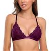 SHEKINI Reggiseno a Triangolo Intimo Tracolla Regolabile Fibbia Posteriore Bralette Donna Senza Ferreto Incrociato sul Retro Reggiseni Basic Fucsia,M