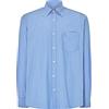 El Búho Nocturno Camicia Uomo Maniche Lunghe Popeline a Righe con Tasca Easy Iron Extra Soft, 50% Rayon derivato dal bambù, 50% Poliestere, Blu 0307, XL
