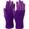 styleBREAKER Guanti donna 3 in 1 in tessuto con funzione touchscreen,Viola