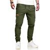 VMSUCIJ Pantaloni da Lavoro Uomo Cotone Pantaloni Tuta con Elastico in Vita con Tasche Pantaloni da Sci e da Trekking