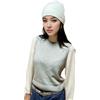 Prettystern Hipster Cappello Berretto Zuccotto Cuffia in Cashmere Cachemire per Donna E Uomo Crema-Bianco Avorio