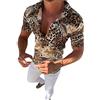 Xmiral Camicie Uomo Maglia A Maniche alla Moda Camicie Casual Camicetta a Manica Corta (M,32Giallo)