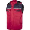 Yukirtiq Uomo Gilet da Lavoro Invernale con Zip Giubbotto Smanicato Alta Visibilità con Cappuccio Adulto Gilet Imbottito Giacca Senza Maniche da Lavoro Abbigliamento Tecnico
