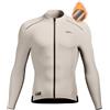 INBIKE Maglia Ciclismo Invernale Uomo Giacca Ciclismo in Pile Giacca Bici da Strada Antivento Termico Silm Fit per MTB Bici Running e Vita Quotidiana Khaki,XS