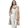 LA FERANI Sciarpa in seta da donna, 100% seta, foulard sciarpa tinta unita, colore bianco nero, 180 x 90 cm, tinta unita, per completo occasioni formali, stola stile business, regalo per lei, beige