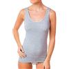 JADEA Offerta 2 Pezzi Canotta Donna in Cotone Elasticizzato, Canotta Donna Spalla Larga, Camiciola Multipack 80234182 (1 Grigio + 1 Cipria, L)