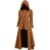 BOTCAM Abito medievale gotico da donna con cappuccio, costume di Halloween, Carnevale, cosplay, steampunk, vintage, abito gotico, maniche lunghe, abiti rinascimentali da donna, taglia grande