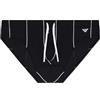 Emporio Armani Slip Mare Costume Piscina Elastico in Vita con Coulisse Esterna Beachwear Articolo EM000685 AF20445, FC110 Pinstripe Blac - Cream, L