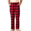 LAPASA Pantaloni Pigiama Uomo a Quadri, Pantaloni da Casa Lunghi Comodi con Tasche Laterali (M39 Flanella di Cotone / M128 Micropile)