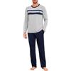 Marvmys Pigiama Uomo Cotone Manica Lunga con Tasche 2 Pezzi