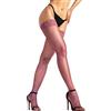 sofsy Calze a Rete Autoreggenti Bordeaux XS/S - Microrete Sexy Estiva, Intimo Donna in Pizzo per Ballo Latino e Lingerie Burlesque - Made in Italy
