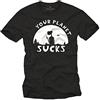 MAKAYA Maglietta Alieno - T-Shirt Uomo Divertenti - Divertenti Theory Nerd Geek Nera XXXXXL