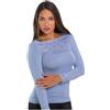 Carol Maglia Maniche Lunghe Donna con Inserti in Pizzo