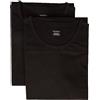 RAGNO T-Shirt Uomo Manica Corta paricollo Bordino Basso Confezione 2 Capi Eco Cotton Elasticizzato Bipack Articolo 611477, 020B Nero, 3 - Terza