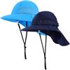 MASOCIO Cappello Neonato Bambino con Copricollo 2 Pezzi Cappellino Pescatore Bimbo 1 2 Anni Estivo Mare Sole Anti UV Spiaggia 9 12 18 Cappello età 6-24 Mesi Blu Blu Marina