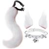 DRESHOW Volpe Coda di Pelliccia Sintetica Orecchie di Gatto Fermaglio per Capelli Costume da Festa di Halloween Girocollo al Collo Set Cosplay