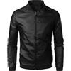 EODJXIO Winter Leather Jacket Men Giacche a Uomo di Pelle Retro Felpa con Zip Streetwear Blu Navy Maglione Taglie Forti 6XL Cappotto Invernale Lana